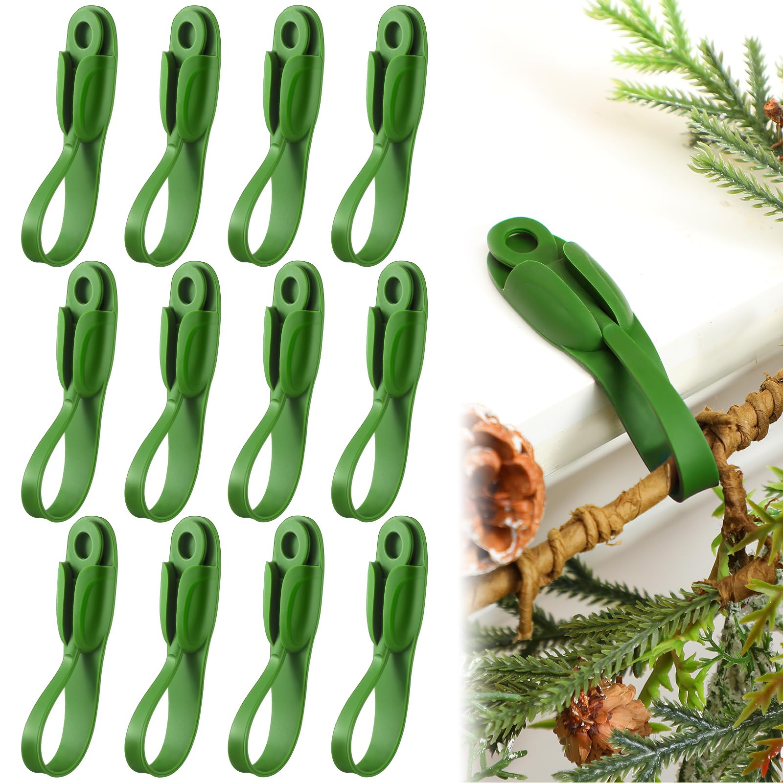 Amazon.com: Relaxweex 12 Pcs Christmas Garland Hanger for Mantle